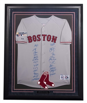 2007 World Champions Boston Red Sox Team Signed & Framed Road Jersey With 23 Signatures LE 19/50 (MLB Authenticated & Steiner)